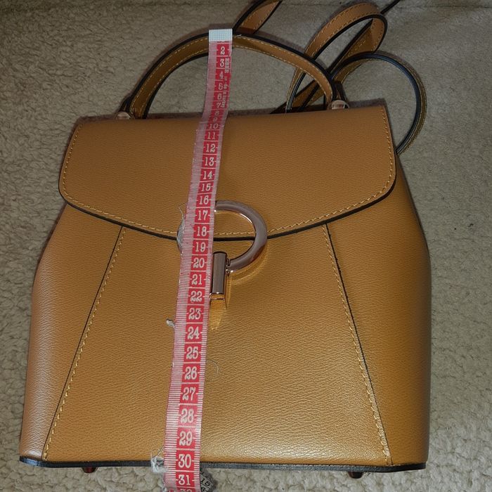 Rucsac piele culoare mustar