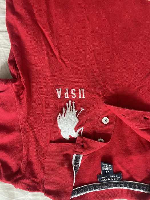 Tricou polo uspa rosu marimea xs-s