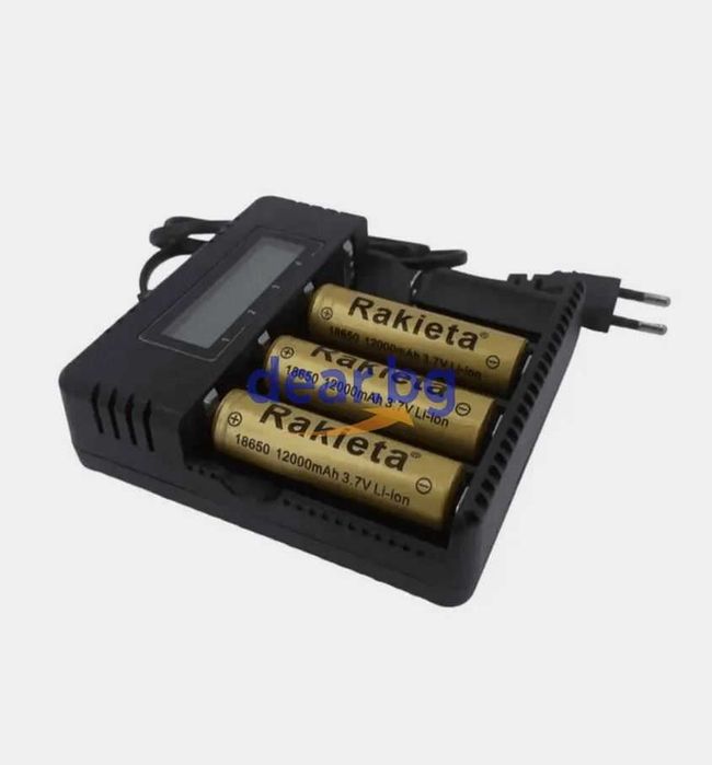 Универално зарядно устройство за 4бр. Li-Ion батерии с дисплей