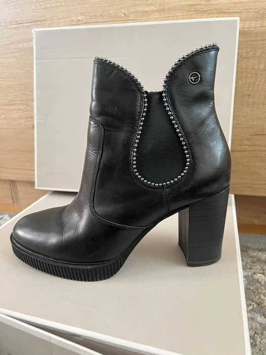 Черни кожени  боти