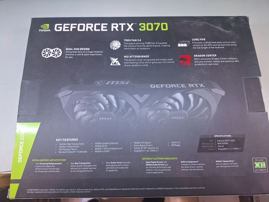Видеокарта MSI RTX 3070