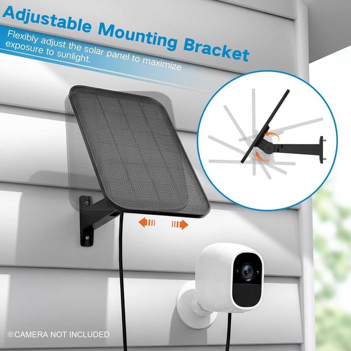 VIRTAVO 3.2W соларен панел за охранителна камера, съвместим с Arlo Pro/Pro 2