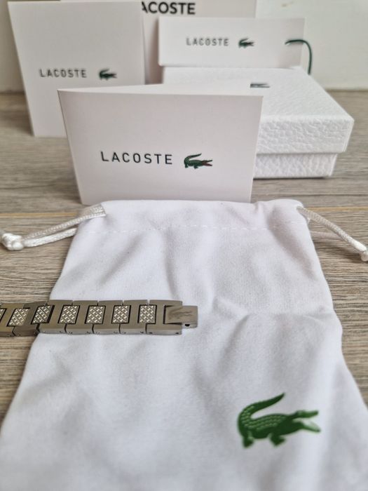 Bratara Lacoste - 21cm - Argintiu