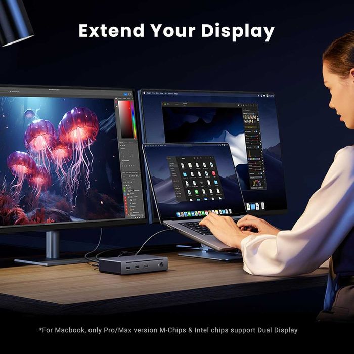 Док станция Ugreen Revodok Max 8в1  Thunderbolt 4  40Гбит/с  + Бп 140В