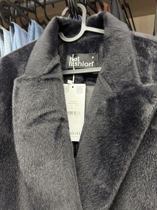 Черно палто с косъм макси дьлжина