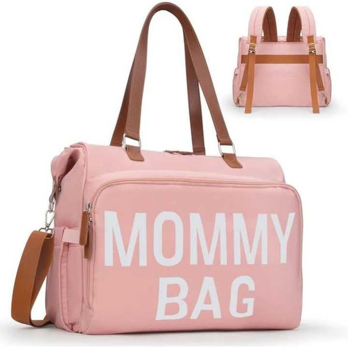 Geantă de voiaj tip rucsac Mommy Bag, material rezistent la apă, 40x38x18cm