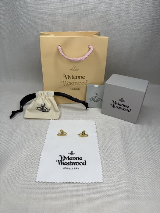 Cercei VIVIENNE Westwood ”mini bas relief”, auriu