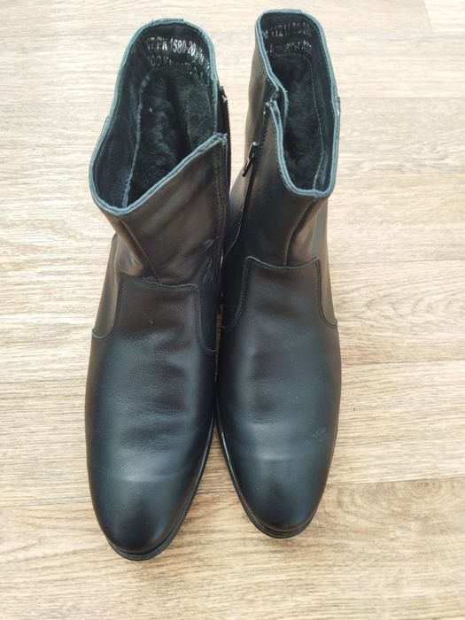 Обувь зимняя кожаная