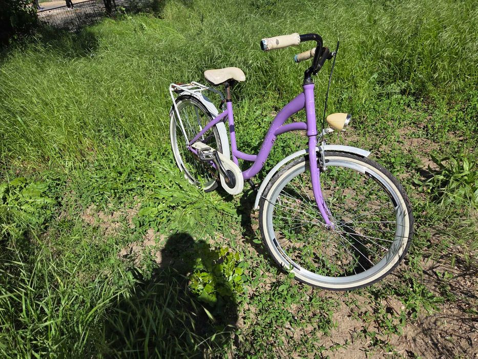 Bicicleta dama Popal 26” olandeză city bike cruiser aluminiu portbagaj cadru jos