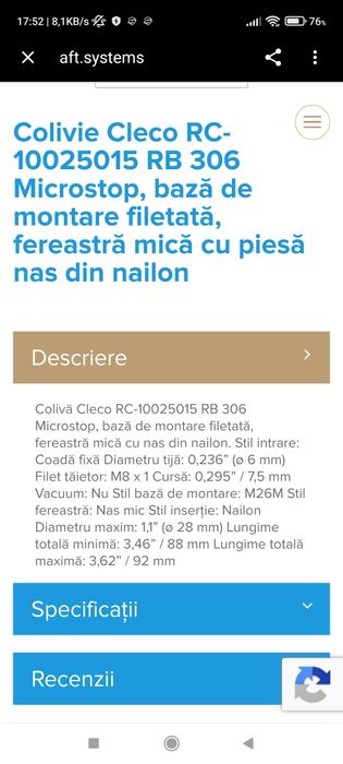 Butie micrometrica de aviatie Cleco(Recoules)