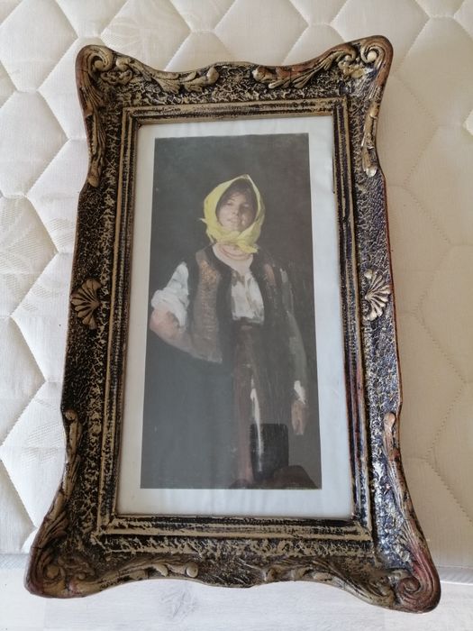 Tablou vintage Tarancuta voioasă de Nicolae Grigorescu