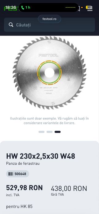 Panza circular festool 230 mm