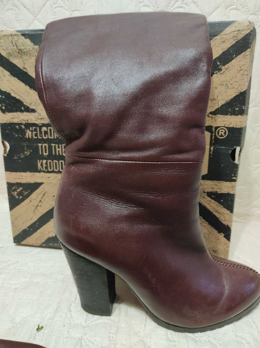 Зимние  кожаные сапоги 39