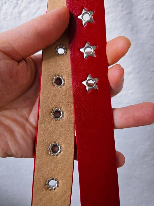 Curea damă roșie steluțe