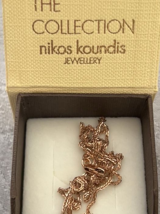 Златен синджир розово италианско злато 14к