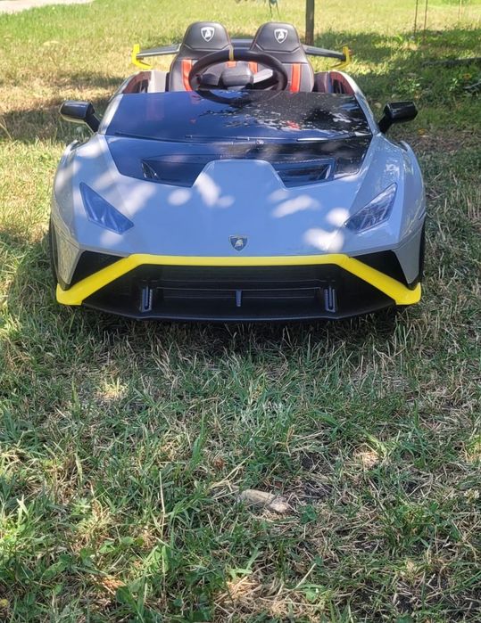 Masinuta electrica cu functie drift Lamborghini Huracan STO, putere 220W, 12V Premium, Gri