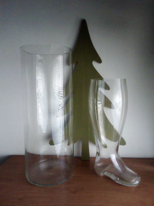 Ретро вази, соц стил, цветно стъкло