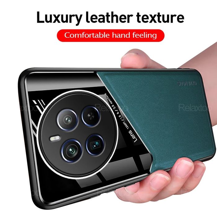 Realme 12 Pro+ / 12X / 12 Pro / 12 / GENEROUS Кожен кейс гръб с магнит