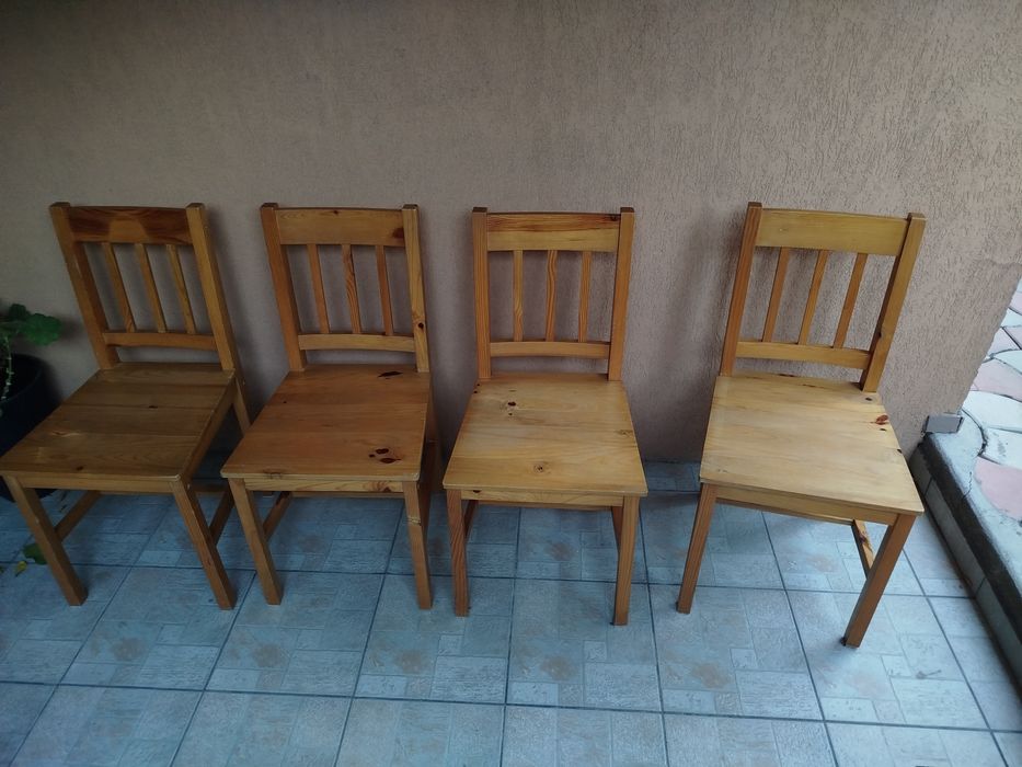 Masa  lemn +scaune 4 solide