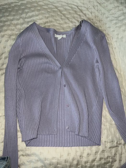 Фиолетовый кардиган h&m