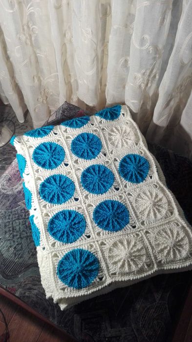 Плед, ручная работа