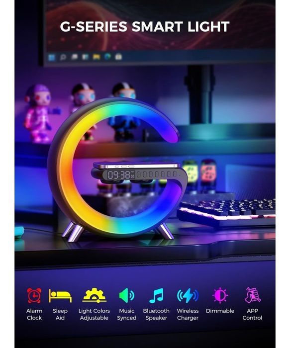 Ceas cu alarma si incarcator telefon, Smiling Shark