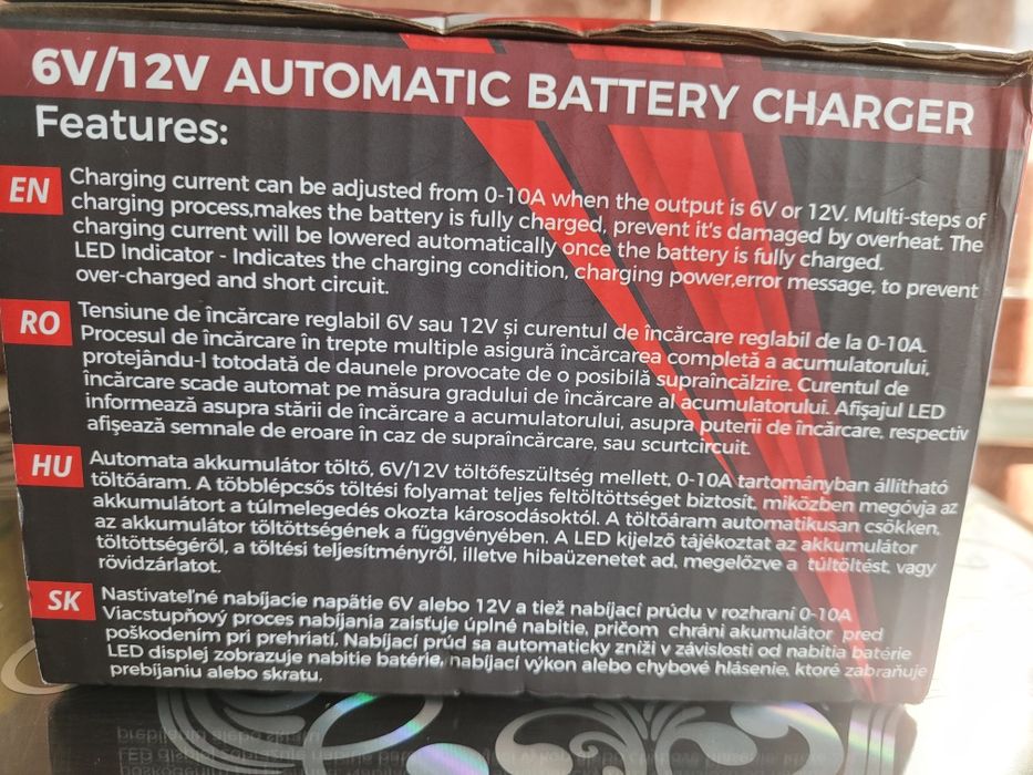 Redresor auto 6-12V, 10A (incarcator baterie auto)