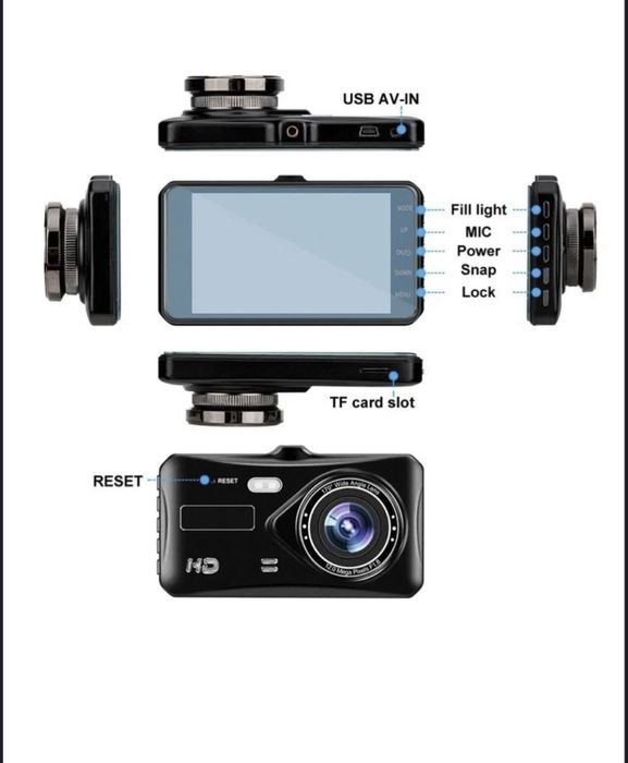 Автомобильный видеорегистратор/ Avtomobil kamerasi Dual lens BlackBox