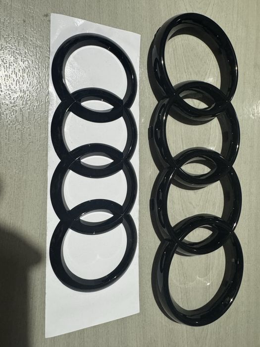 Емблема ауди а6 а7 q3 q5 q7 audi черна емблема черен гланц