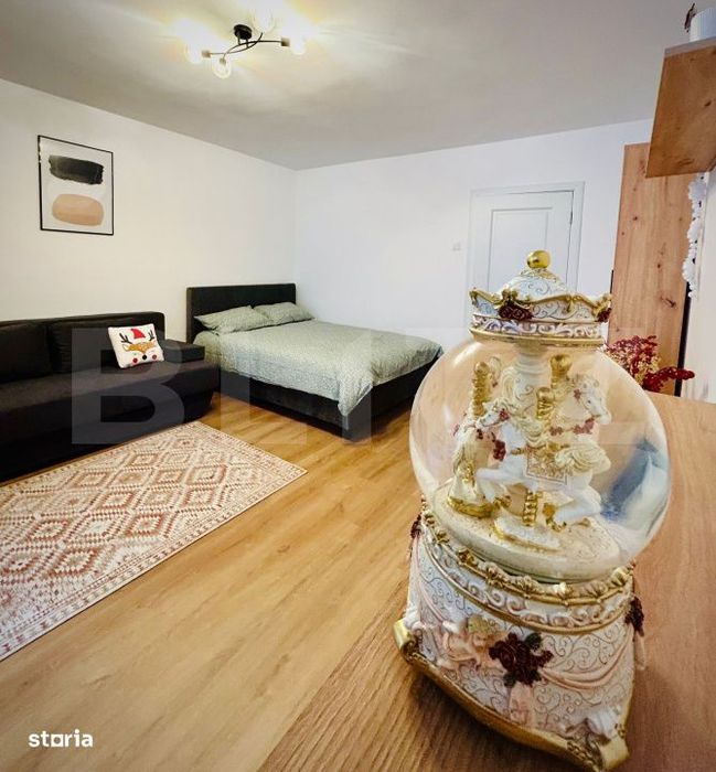 Garsoniera renovata si mobilata-utilata, 31 mp, Brazda lui Novac