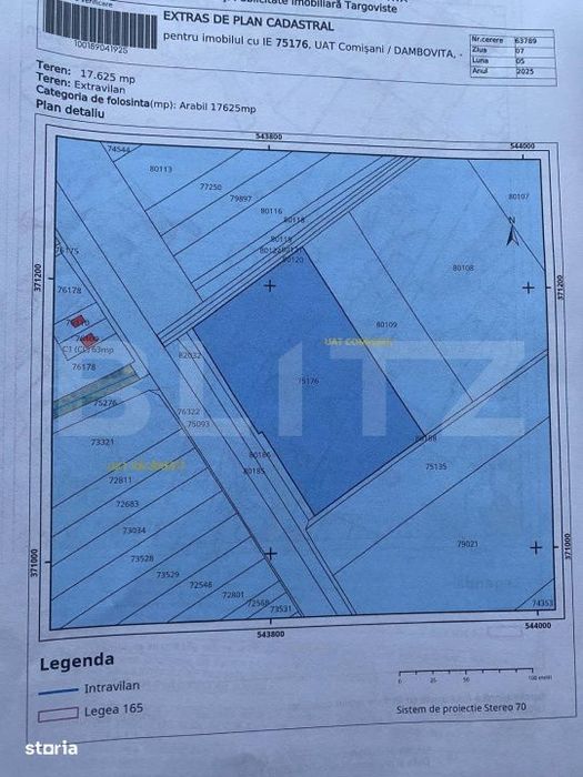 Teren extravilan, 17.625 mp, zona Bungetu - deschidere la DN