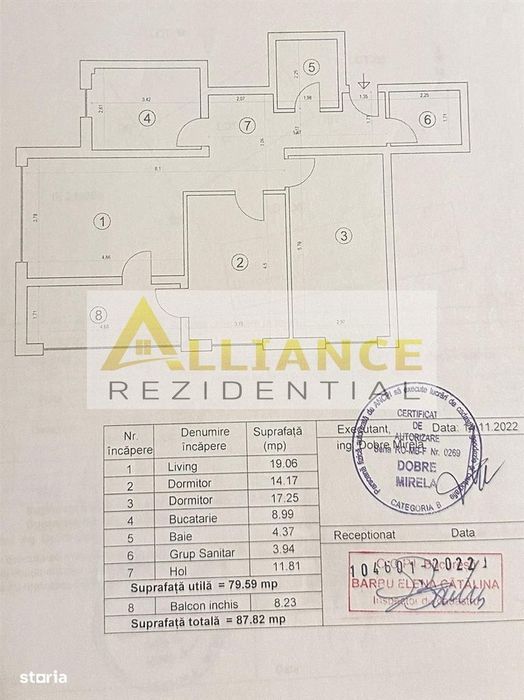 Apartament 3 camere de vanzare