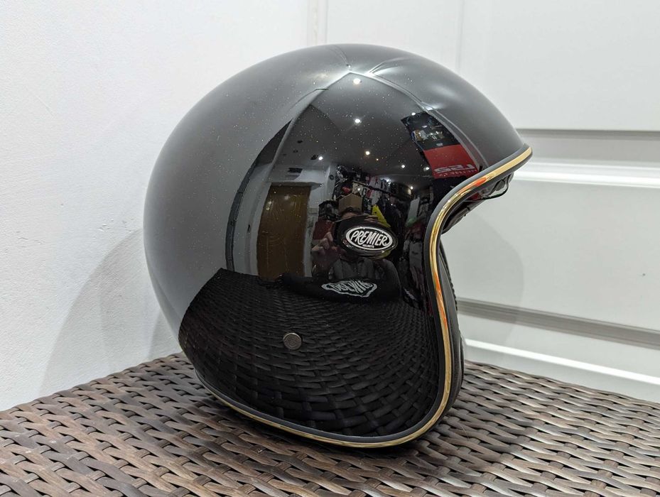Casca moto chopper /scooter Premier Vintage U9 Glitter, marime S -open ...