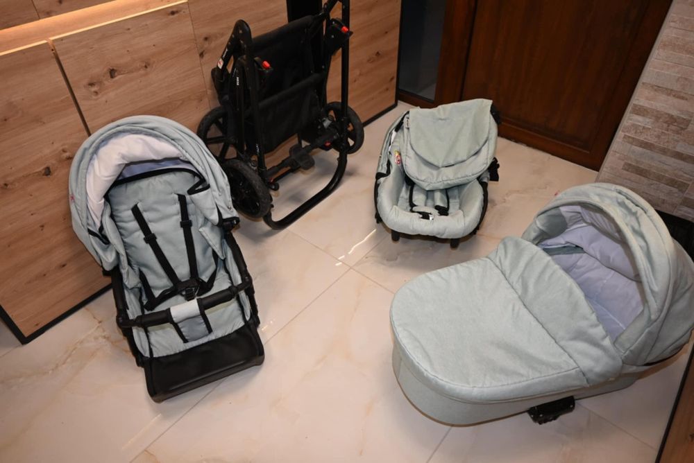Бебешка количка RETRUS VAYA 3 В 1 MINT LEN