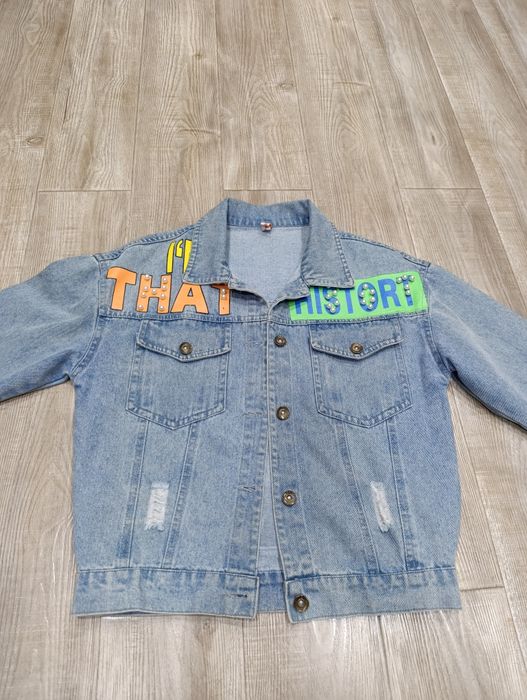 Джинсовая куртка размер 146-150