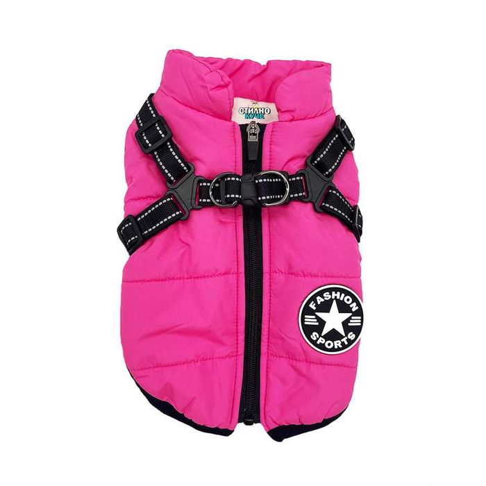 Зимна яке/елек за куче с нагръдник Зимни дрехи за кучета Дреха за куче