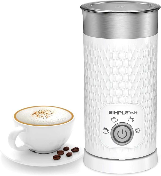 SIMPLETASTE Пенообразувател за мляко, 4в1 уред за топла и студена пяна