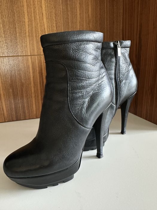 Botine din piele naturala negre Fabio Lenzi 36 dar se potrivesc la 37