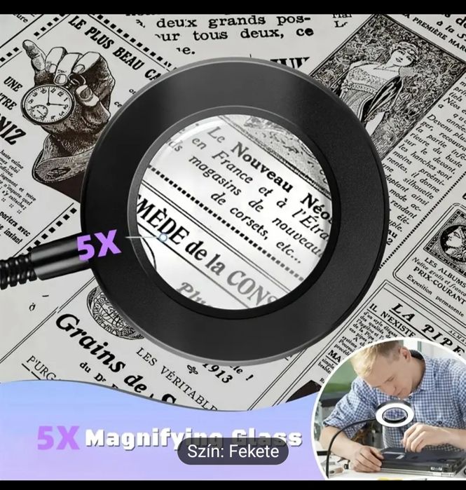 Lampa cu leduri si cu lupa