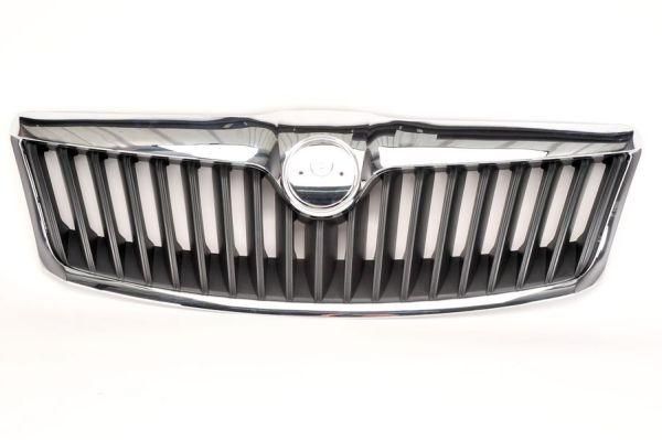 Grila radiator Skoda Octavia 2 Sedan, Combi 1Z 10.2008-12.2013, masca completa cu element cromat fara emblema, Facelift 1Z0853661A