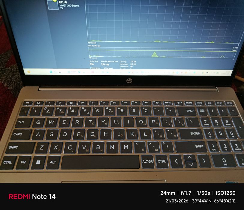 HP i3 13 avlod 8/256 GB yangi