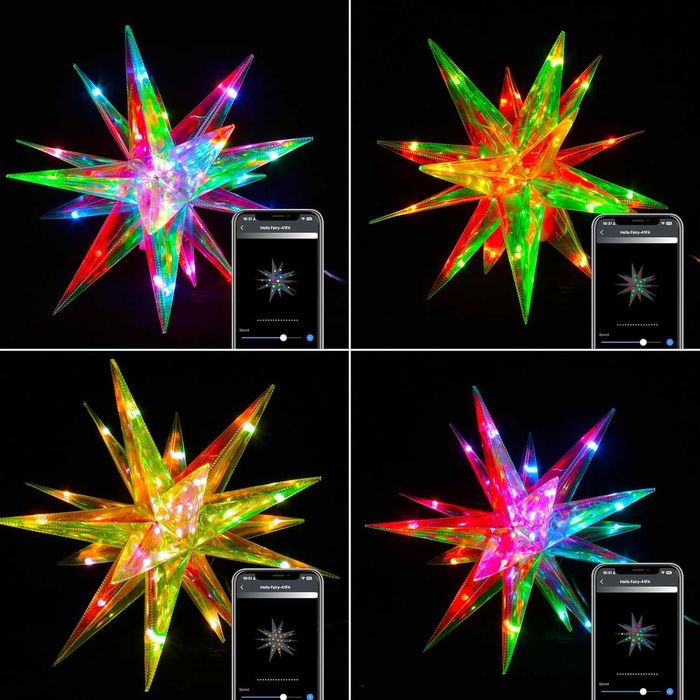 Vârf stea de pom de Crăciun tree topper (nu Twinkly)