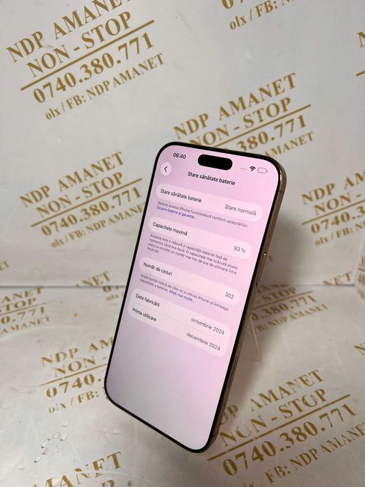 NDP Amanet Calea Mosilor 298   Iphone 16 Pro Max    (48519)