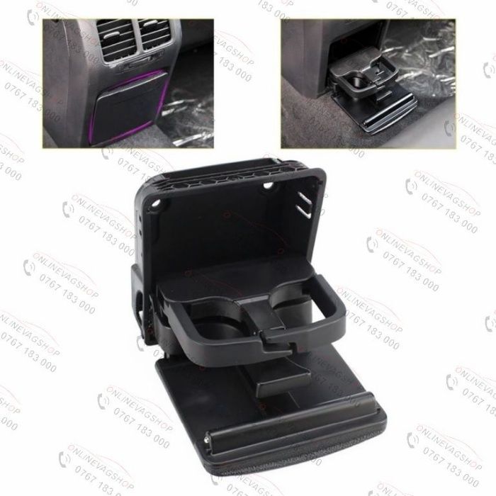 Suport pahare cotiera spate Volkswagen  Golf 5, Golf 6, EOS, Jetta