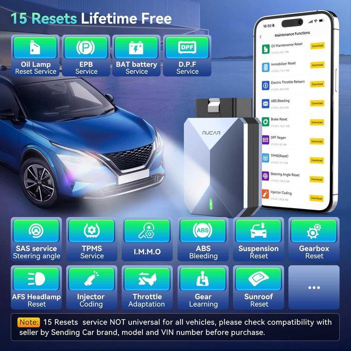 OBD2 скенер MUCAR BT200 Max Bluetooth AI диагностика