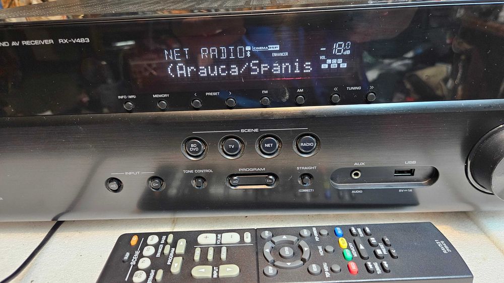 Receiver Yamaha MusicCast RX-V483 Negru