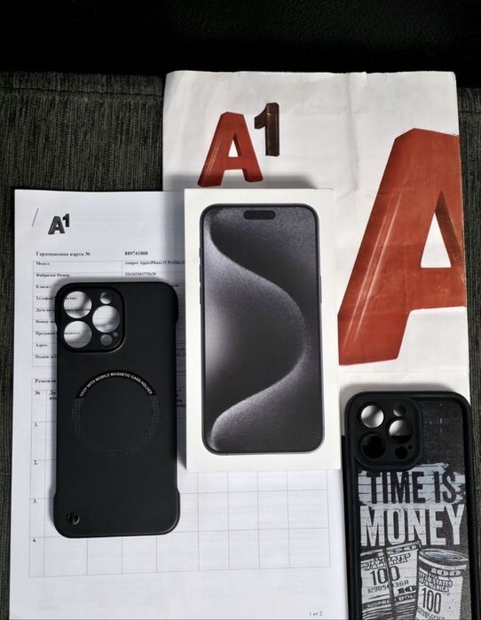 256GB iPhone 15 Pro Max A1 Гаранция 2025г. Black Titanium | Черен