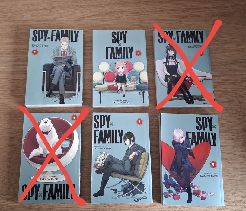SPYxFAMILY vol.1,2,5,6 манга