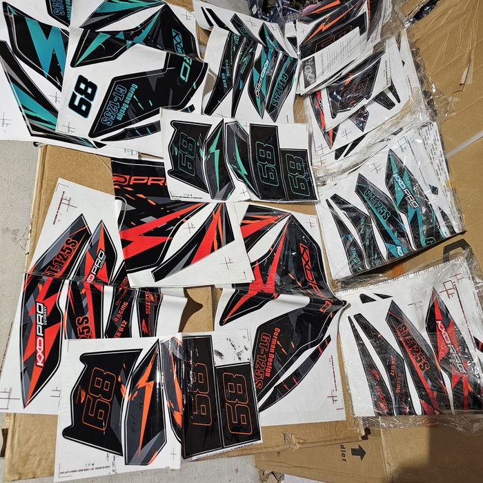 Kit Stickere cross KXD 125cc Hurricane / GT125-S  turcoaz motocicletă