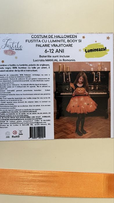 Costum vrajitoare de Halloween